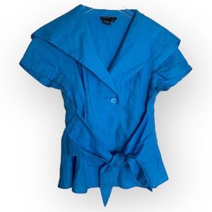 Tracy M. Linen Wrap Blouse Size Medium✨